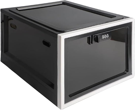 SANIDIKA Medicine Lock Box - Refrigerator Lockable Box for Food Storage Locker - Lockbox with Combination Lock- Pill Case Medical Organizer Locking Cabinet - Ipad Tablet Phone Jail Boxes