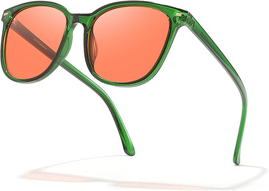 SODQW Gaming Blue Light Blocking Glasses for Men Women Reduce Eyestrain Orange Aviator Eyeglasses for Computer TV