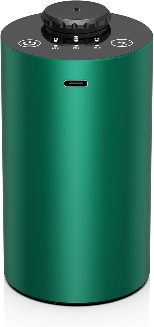 Waterless Essential Oil Diffuser for Home Battery Operated Cordless Aromatherapy Diffuser with Timing & 3 Mist Levels car Diffuser， Aluminum Alloy