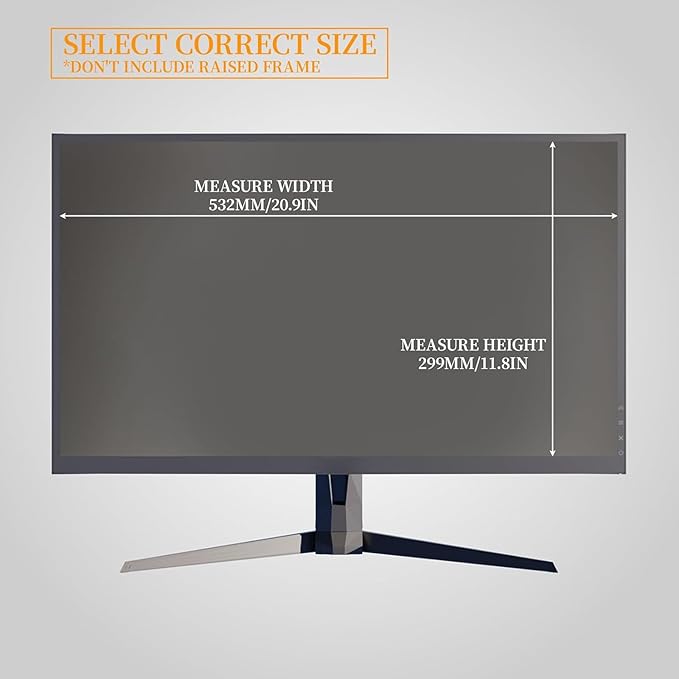 [2 Pack] 24 Inch Computer Privacy Screen Filter for 16:9 Aspect Ratio, Eye Protection, Anti-Glare, Anti-Blue Light Computer Monitor Privacy Filter, Removable Anti-Scratch 24in Protector Film