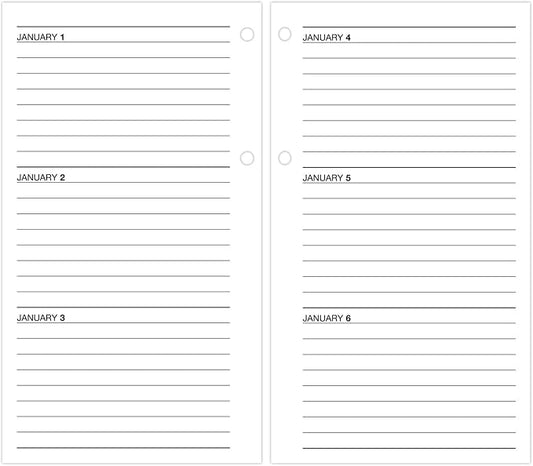 AT-A-GLANCE 2025 Desk Calendar Refill, Daily, 4-1/2" x 8", Large, Loose-Leaf (E2105025)