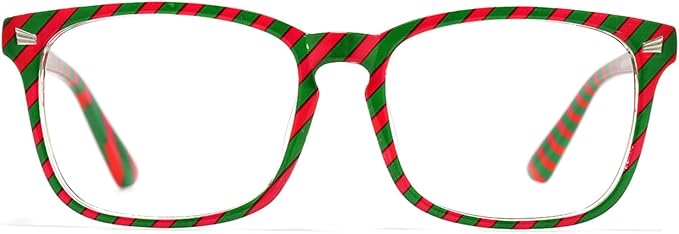 TIJN Blue Light Blocking Glasses for Women Men Clear Frame Square Nerd Eyeglasses Anti Blue Ray Computer Screen Glasses