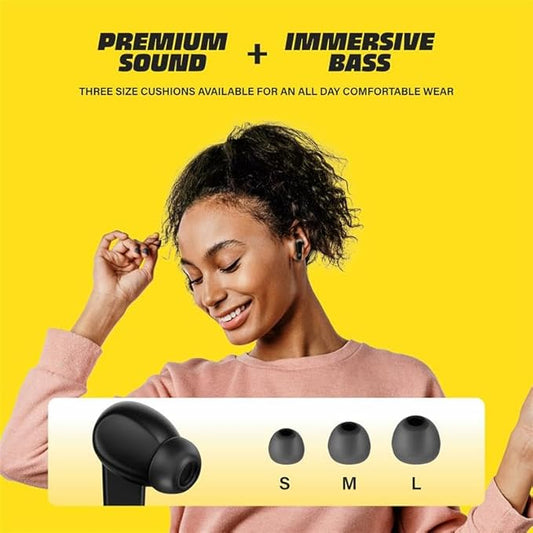 KICKER Bluetooth Earbuds 50KTWS3 Wireless Earbuds with Active Noise Cancellation, 25-Hour Battery Life, in-Ear Headphones with Dual Microphones for Clearest Voice Clarity Touch Controls