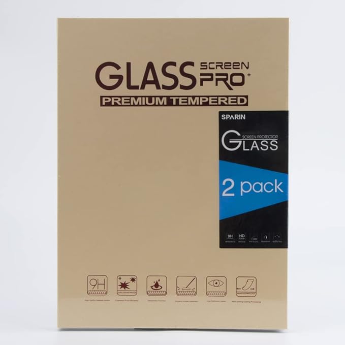 SPARIN 2 Pack Screen Protector Compatible with iPad Air 5/4 Generation 10.9 inch(2022/2020), iPad Pro 11 inch(2022/2021/2020/2018), Tempered Glass for iPad Air 5th/ Air 4th Case Compatible