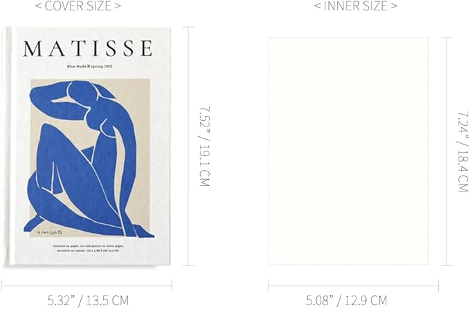 Monolike Hardcover Henri Matisse Diary, HENRI MATISSE JOURNAL Ⅰ - Academic Planner Weekly & Monthly Planner