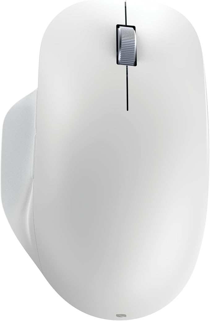 Incase Bluetooth Ergonomic Mouse – Designed by Microsoft – Two Thumb Buttons, Easy to Grip Thumb Rest, Precision Tracking, Connects 3 Devices, 15 Month Battery Life, PCs/Laptops (Glacier)