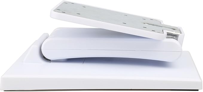 Single Adjustable LCD Monitor Stand Mount Folding VESA Monitor Desk Stand with VESA Hole 75x75mm 100x100mm (White)
