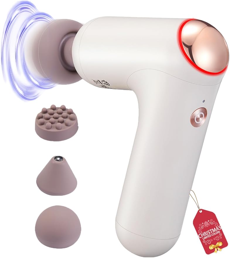 Breo Lucky 7 Massage Gun with Heat, Deep Tissue Muscle Massager, Stimulator, Body Relaxation, Low Noise for Recovery, Sports