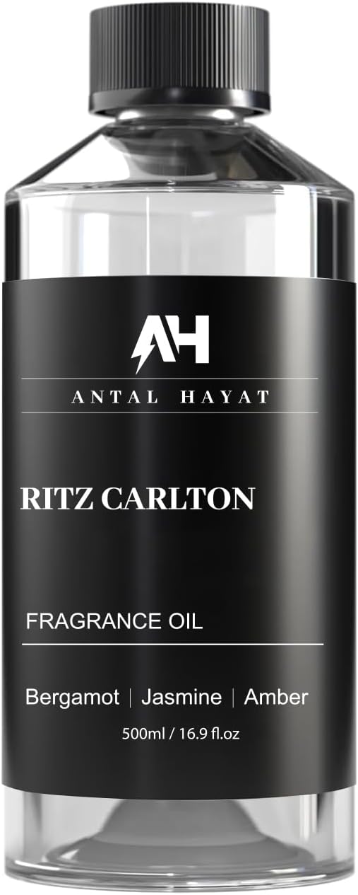 Hotel Diffuser Oil Inspired by The Ritz Carlton Hotel 500ml - Diffuser Oil Blends for Aromatherapy - Notes of Bergamot, Jasmine & Amber - Premium Fragrance Oil for Ultrasonic and Waterless Diffusers