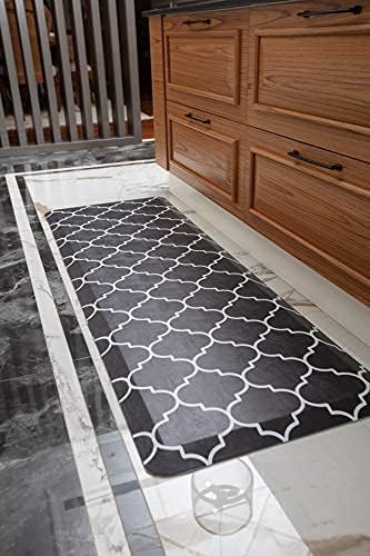 Mabel Home Anti Fatigue Floor Mat- 3 Size(20x32 & 20x39 & 24x70),16 Colors - Standing Desk Mat-Kitchen Floor Mat-Stain ResistantHome Non-Slip Bottom, Extra Soft (Diamond, 24" x 70")