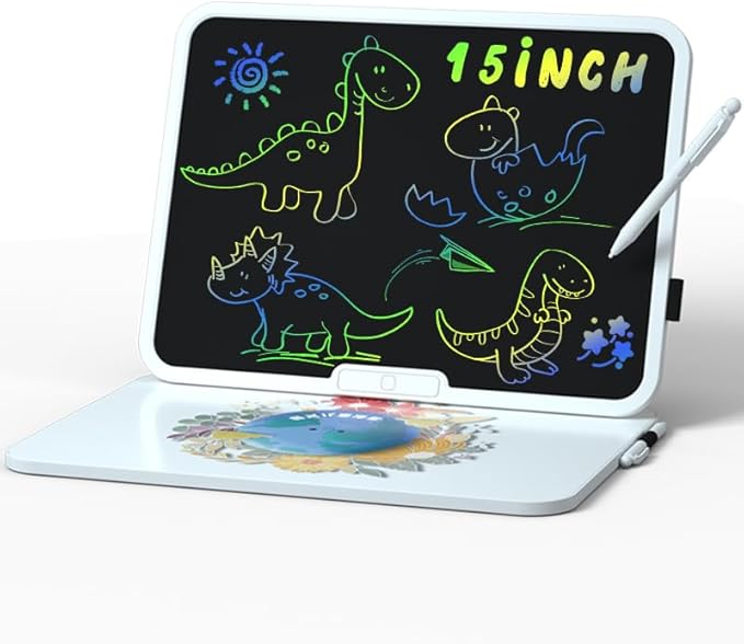 PS·baby 15Inch LCD Writing Tablet for Kids, Educate and Learn Children's Drawing Board Toys, Toys for Ages 2-6, Reusable Portable Drawing Tablet, Children's Gift