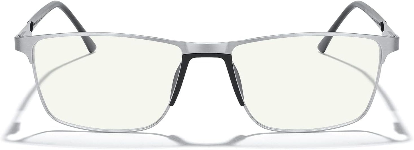 MERRY'S Fashion Blue Light Blocking Glasses - Reading Glasses Metal Frame Spring Hinge Readers for Men Eyeglasses