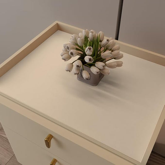 Night Stand Cover for Top - 12x24 Inch Waterproof Easy to Clean Can Conceal Flaws Protector The Table Top from Scratches Used for Dining (Off White+Light Gray 12x24)