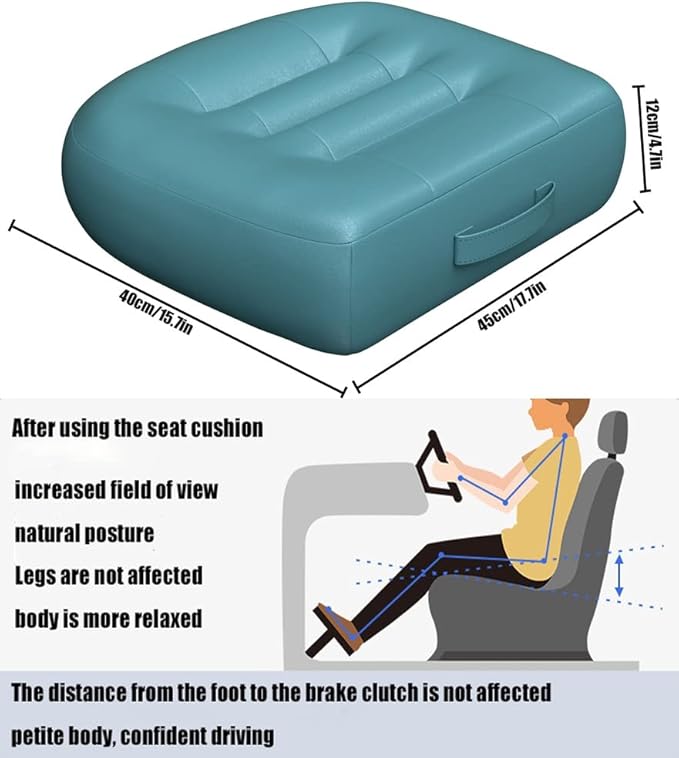 Back Cushion for Office Chair/with Carry Handle Car Seat Cushions for Short People Lower Back Pain Relief-for Car/Wheelchair/Computer and Desk Chair/Seat Cushion Pillow for Office Chair/Blue