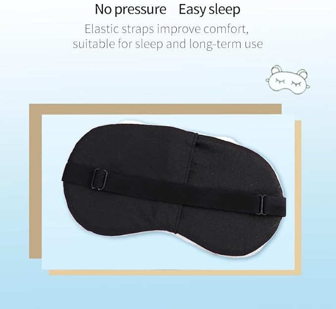PERFECTSIGHT Sleep Eye Masks, Cute Plush Sleep Eye Cover Lightweight Adjustable Eyeshade Faux Fur Mask Cover for Women Men Kids Sleep Travel Nap, Big Eye Girl