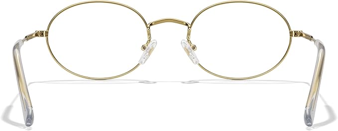 RB. Pilot Oval Reading Glasses for Women Men Blue Light Blocking Computer Thin Metal Full Rim Frame Readers