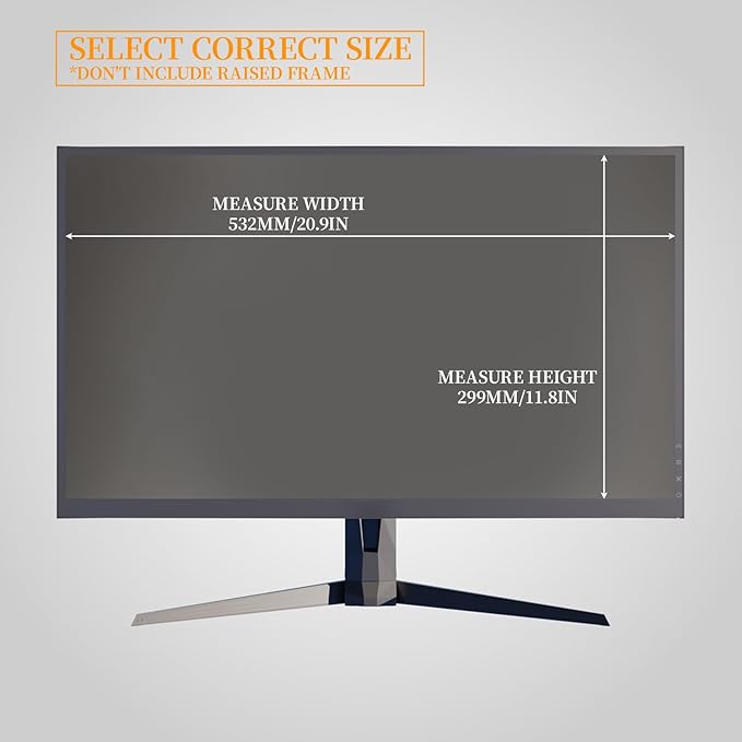 24 Inch Computer Privacy Screen for 16:9 Aspect Ratio Widescreen Monitor, Eye Protections Anti Glare Blue Light Computer Monitor Privacy Filter, 24 inch Protector Film