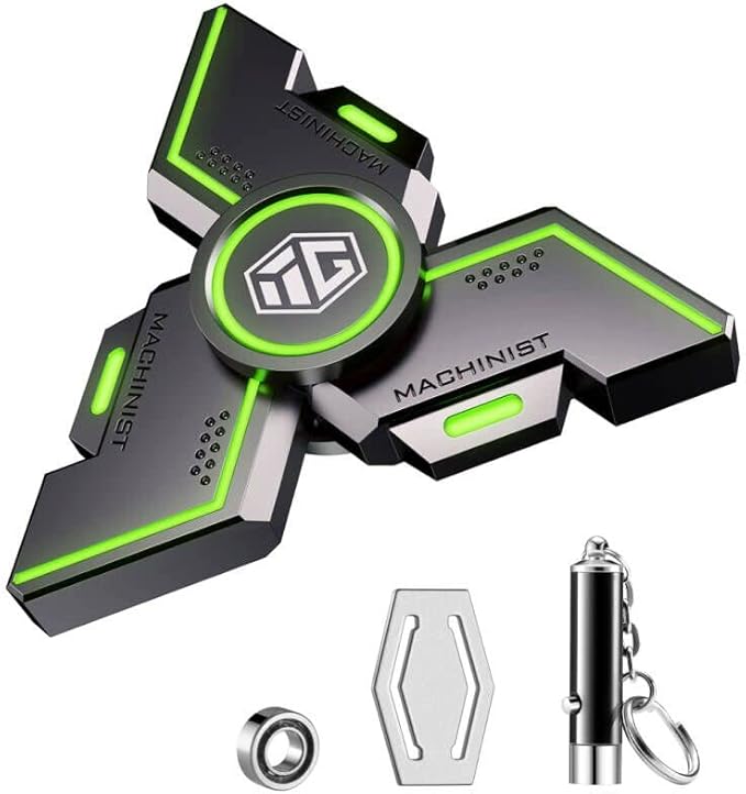 Fidget Spinners, INNÔPLUS Fidget Spinners for Adult, Fidget Toys, Fidgets for Teens,Metal Fidget Spinner with Luminous Light Stress Relief, Spinner Absorb Light Then Release in Dark