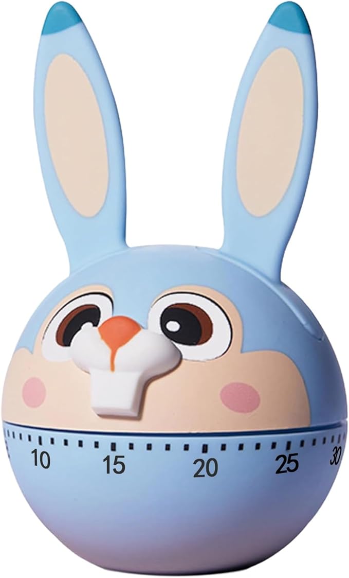 Mechanical Kitchen Timer, Cute Wind Up 60-Minute Manual Countdown for Kids, Classroom, Home, Study and Cooking