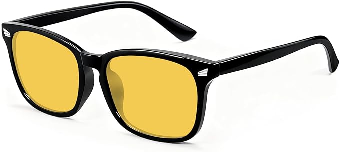 Blue Light Glasses for Woman Men | 99% Blue Light Blocking Glasses | Computer Glassess | Night Driving | Gaming | TV Phone Screen Reader Square Frame | Anti Eyestrain & UV Glare Protection