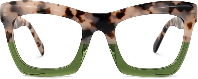 VOOGLAM Stylish Rectangle Blue Light Blocking Glasses for Women Anti Eyestrain Dry Eyes Eyewear Sienna