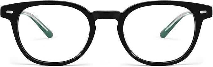 Dollger Blue Light Blocking Glasses For Woman Men Thick Square Frame Round Non-Prescription, For Computer,Work, TV,Gaming