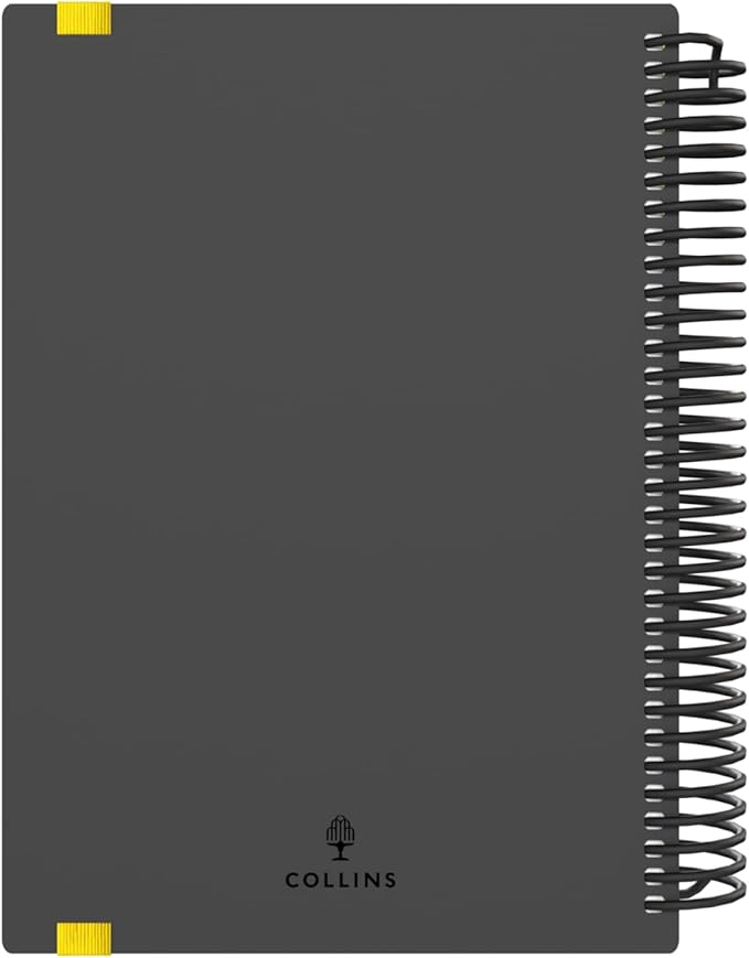 Collins 'Delta' 14 Month Mid/Academic Year Planner, July 2025-August 2026 Day-to-Page Appointments Diary, A5 Wiro Bound Cover, Yellow