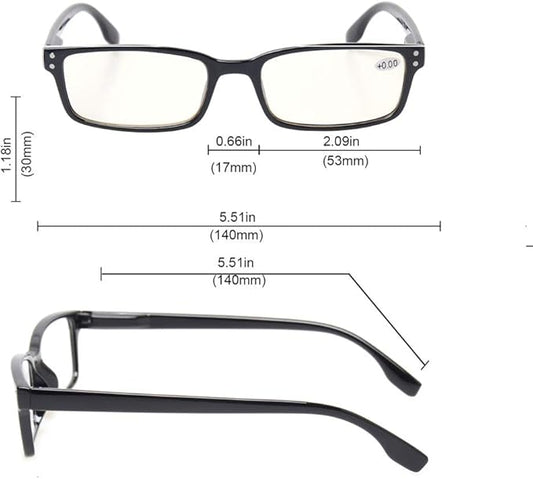 Kerecsen Computer Glasses 2 Pair UV Protection, Anti Blue Rays, Anti Glare and Scratch Resistant Computer Reading Glasses (Demi, 2.75, multiplier_x)