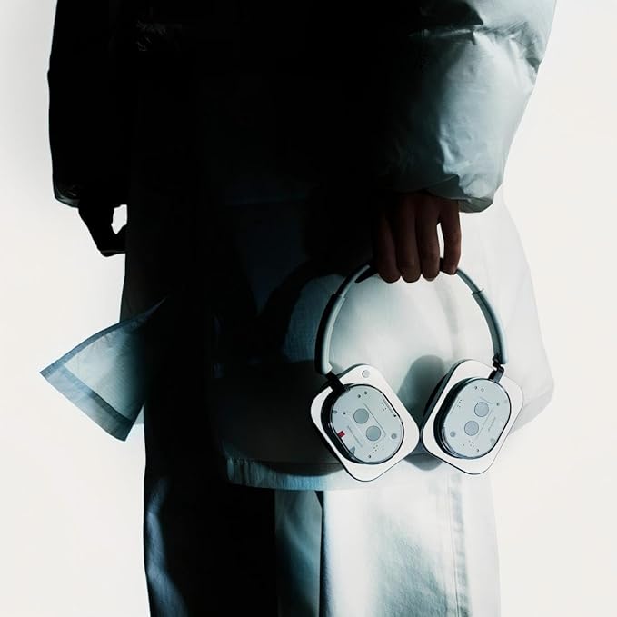 Nothing Headphone (1) Hybrid Active Noise Cancelling Headphones, Wireless Over Ear Headphones with 6 MICS, Personalized Spatial Audio, Tuning by KEF, Up to 80 Hours Playtime, Bluetooth Headset White