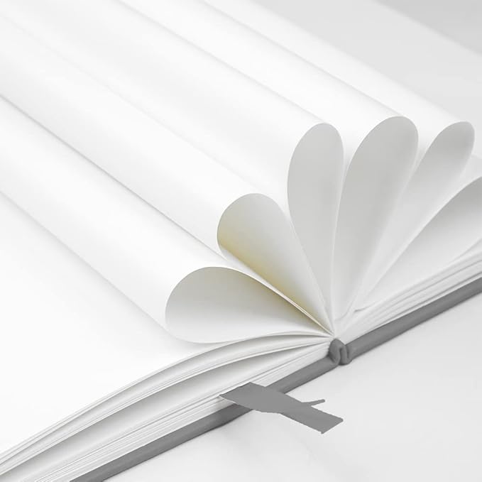 JOYEUX Blank Journal Notebook, A5, 160 Pages 100 Gsm Thick Sketch Books Hardcover Journal for Writing, 5.7 inches x 8 inches Notebooks for Work (Dark Grey)