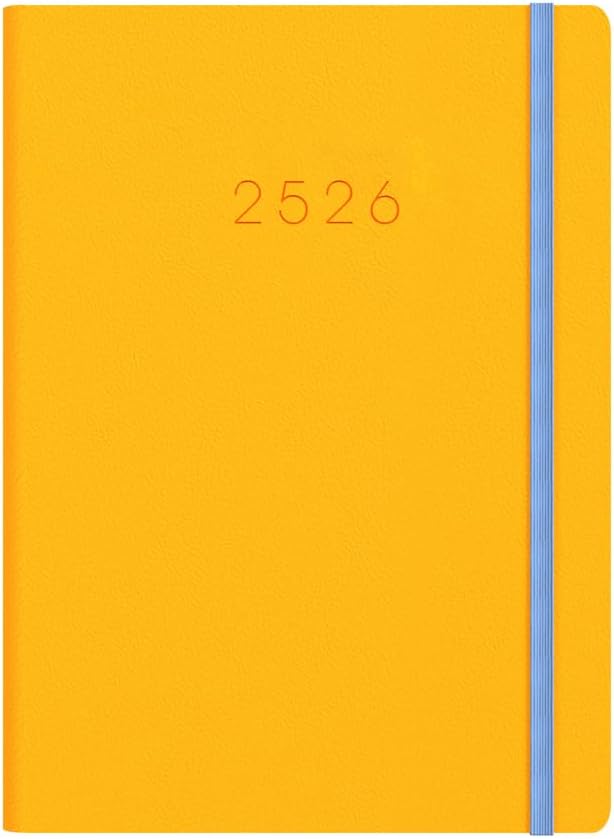 Collins 'Legacy' 14 Month Mid/Academic Year Planner, July 2025-August 2026 Week-to-View Diary, A5 Hard Cover, Yellow