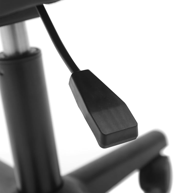 Adjustable Footrest with 360° Wheels & Height Adjustment – 100kg Capacity Steel & Nylon Foot Stool for Office, Home, Massage & Beauty – Black Modern Design