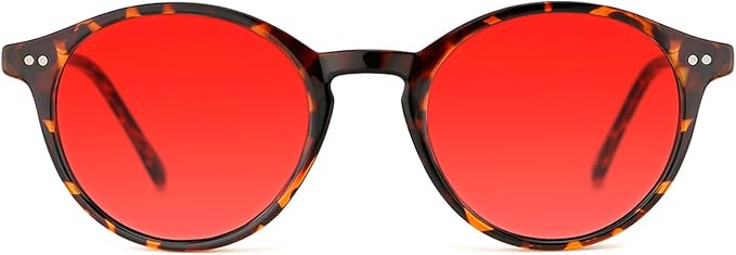 TIJN Blue Light Blocking Glasses Men Women Vintage Thick Round Rim Frame Eyeglasses