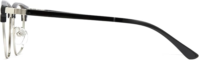 Cyxus Men Blue Light Blocking Glasses Half Rimless Computer Gaming Glasses Square Fashion Glasses 8133