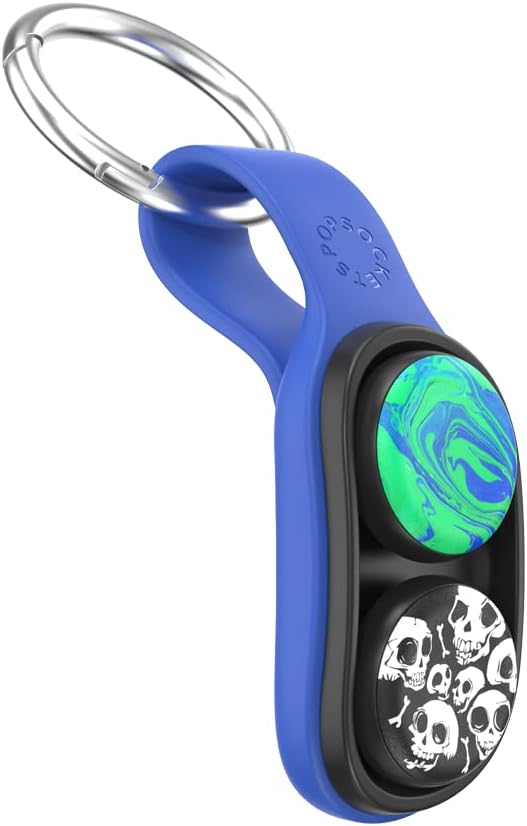 PopSockets PopPuck – Magnetic Fidget Toy for Adults & Kids, Trick Magnet, Sensory Toy for Stress Relief & Focus - Blue Jar