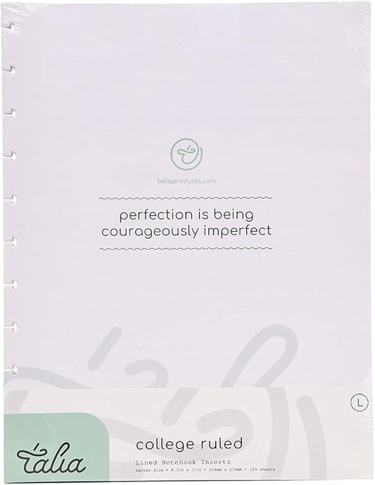 Talia Discbound Notebook Refills (College Ruled, Letter (8.5in x 11in))