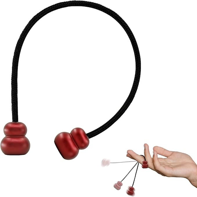 Fidget Beads, Metal Fidget Toy EDC Anxiety Relief Toy for Men Women Teens Skill Players Stress Relief Toys(B-Red)