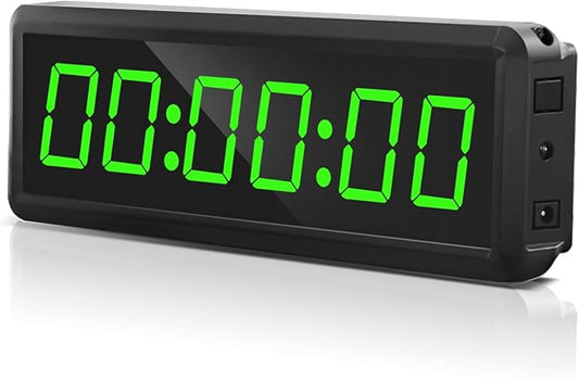 Gym Interval Timer, 12" Digital Wall Alarm Clock Timer for Interval Workout with Countdown/Up Stopwatch, Tabata EMOM Remote Control for Home Gym Boxing MMA Fitness