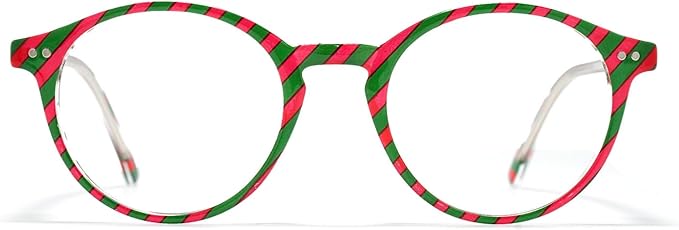 TIJN Blue Light Blocking Glasses Men Women Vintage Thick Round Rim Frame Eyeglasses