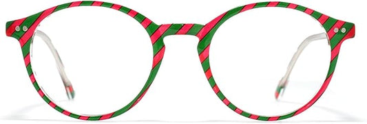 TIJN Blue Light Blocking Glasses Men Women Vintage Thick Round Rim Frame Eyeglasses