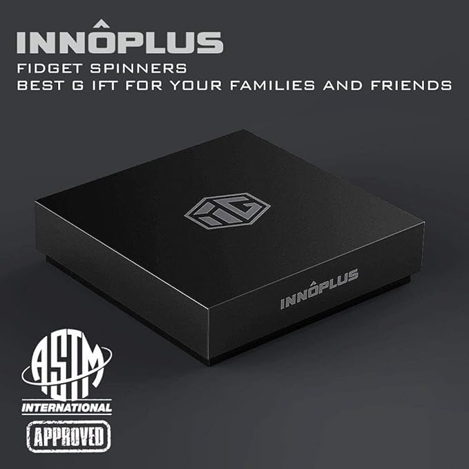 Fidget Spinners, Fidget Spinner Gifts for Adults and Teens, Stress Anxiety ADHD Relief Figets Toy, Metal Finger Hand Spinner Toys with Luminous Light, Spinner Absorb Solar Light Then Release in Dark