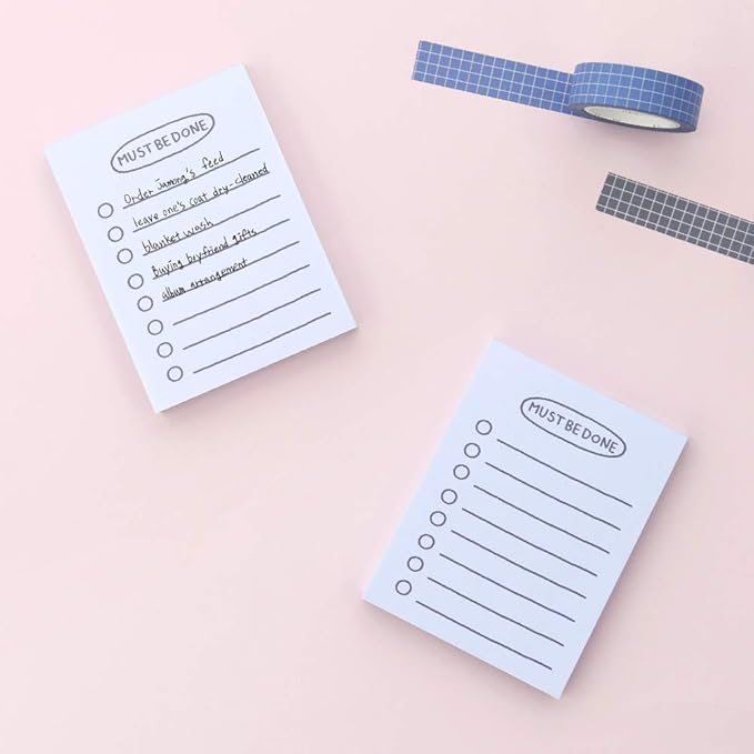 Monolike Memopad Sketch Planning Ver.2 design SET - 4 Packs, 4 Different Designs, 100 Sheets Per Pad, Total 400 Sheets, Note pads, Writing pads