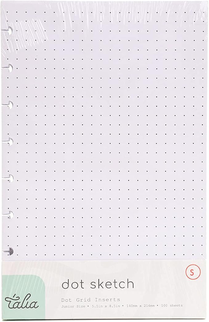 Talia Discbound Notebook Refills (Dotted Pages, Junior (5.5in x 8.5in))