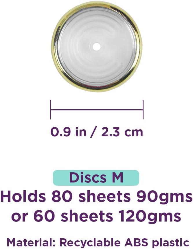 12 Pieces Expansion Discs – Medium Discbound Binding Discs Discbound Binding Ring Discs for Notebooks and Planners - Add Extra Pages, Notes or Artwork - Support Up to 80 Sheets