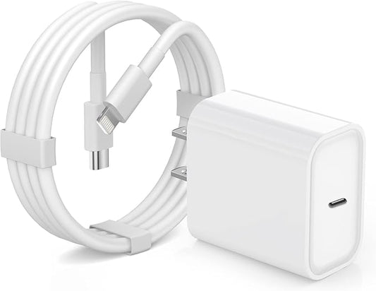 iPhone Charger [Apple MFi Certified] Apple Block USB C Fast Wall Plug with 3FT USB C to Lightning Cable for iPhone 14 Pro Max/14/14 Plus/13 Mini/12/12 Pro/11/XR/Xs Max/AirPods/iPad Air 3/Mini 4(White)