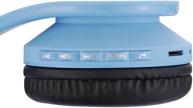 PowerLocus Bluetooth Headphones for Kids, Wireless Foldable Headphones Over Ear, Headphone with Microphone, 85DB Volume Limit, Wireless and Wired Headset with Micro SD, FM for Cellphones, Tablets, PC