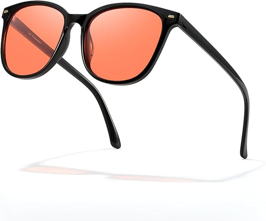 SODQW Gaming Blue Light Blocking Glasses for Men Women Reduce Eyestrain Orange Aviator Eyeglasses for Computer TV