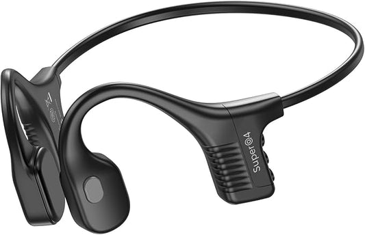 Bone Conduction Swimming Headphones IP68 Waterproof Bluetooth Headphones with 32GB MP3 Player Open Ear Wireless Headsets Underwater Multi-point connection Large Battery for Running Cycling Workouts