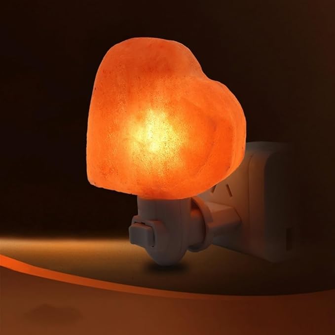Direct Plug Power Salt Lamp Natural Rock Lamp LED Energy-Saving Night Lights Warm Light for Bedroom Living Room Study Room Decoration Halloween Christmas Birthday Gifts