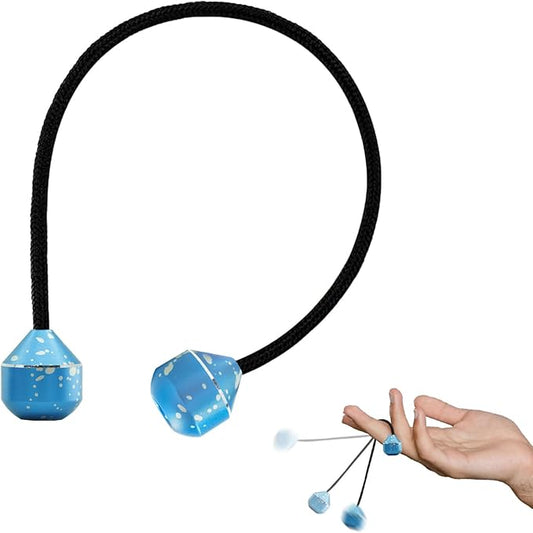 Fidget Beads, Metal Fidget Toy EDC Anxiety Relief Toy for Men Women Teens Skill Players Stress Relief Toys(A-Blue&White)